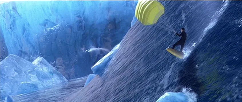 Bond parasurfs down a CGI glacier wave in the crowning absurdity of Die Another Day