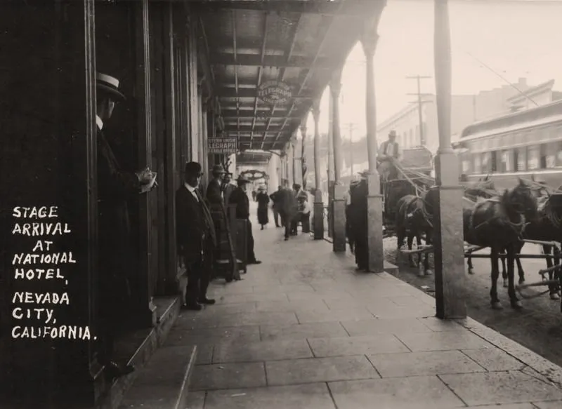 The National is the longest continually operating hotel in the American West. You can stay there today, but the Yelp reviews are terrible.  Image via California State Library.